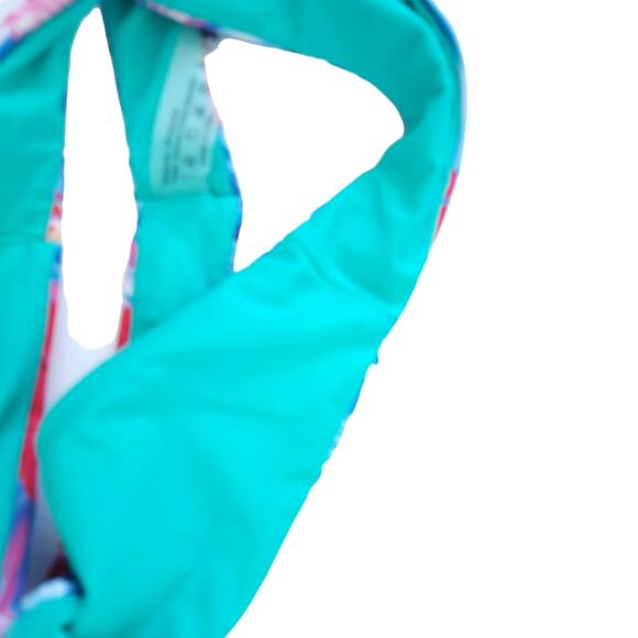 Shein Bikini Small Floral Bright Cheeky Brazilian Bottoms Bathing Suit 2 Piece - Picture 4 of 5